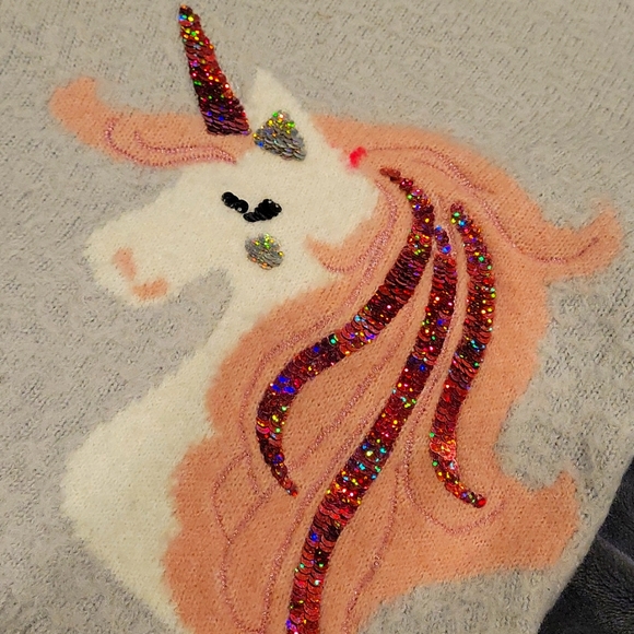 Girls Unicorn Sweater - Picture 2 of 3